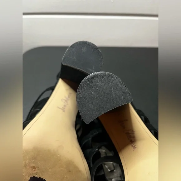 Sam Edelman Yarina strappy heels - chunky heel, suede, open toe, straps, 11 - Picture 5 of 8